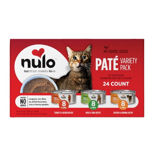 Image of Nulo Variety Flavors Pate Wet Canned Cat Food, 5.5 Ounce (Pack of 24)