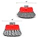 Toolman Threaded Knot Wire Wheel Brush 4'' Abrasive For Grinders Twist Knotted For Heavy Duty carbon steel bristles for rust removal XTH019