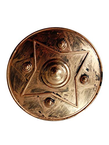 Image of BookMyCostume Antique War Shield Dhaal Single Piece Kids Adults Fancy Dress Costume Accessory Bronze