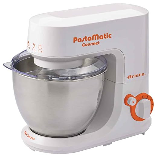 Ariete 1597 ROBOT DE COCINA GOURMET PASTAMATIC, 500 W, Acero Inoxidable