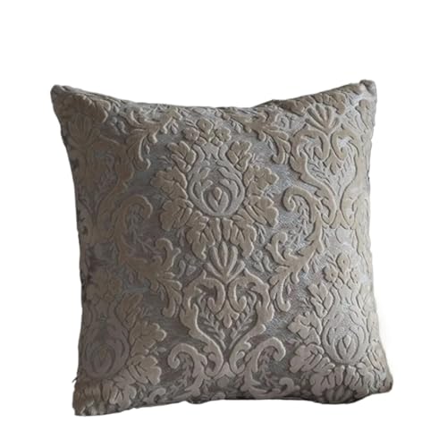 Housse de coussin en chenille rouge lavable pour canape usage quotidien 45x45