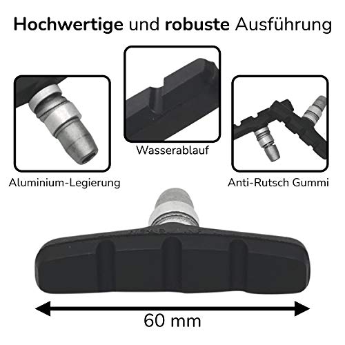Bremsbeläge für Fahrrad V-Brake LOEVELOSI 2 Paar Set