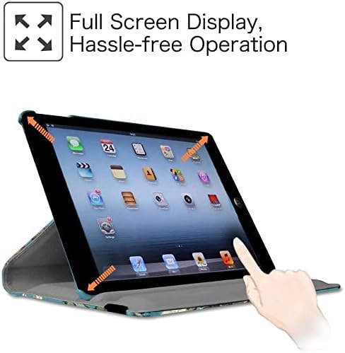 Newraturner Case for iPad 2/3/4 Case - 360 Degree Rotating Stand Smart Case Protective Cover with Auto Wake Up/Sleep Feature for Apple iPad 4, iPad 3 & iPad 2 (Blossom)