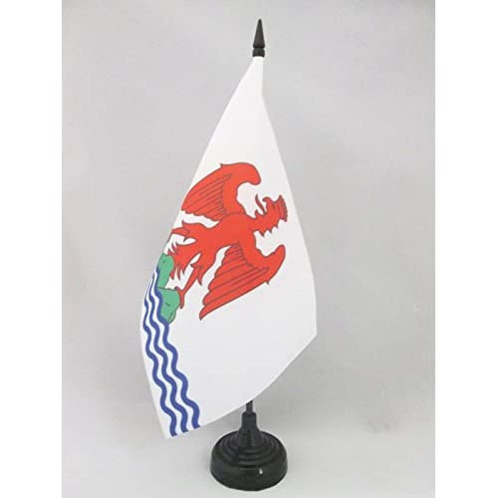 AZ FLAG French County of Nice Table Flag 5'' x 8'', Niçard Country Office Decoration 100% Polyester 21 x 14 cm