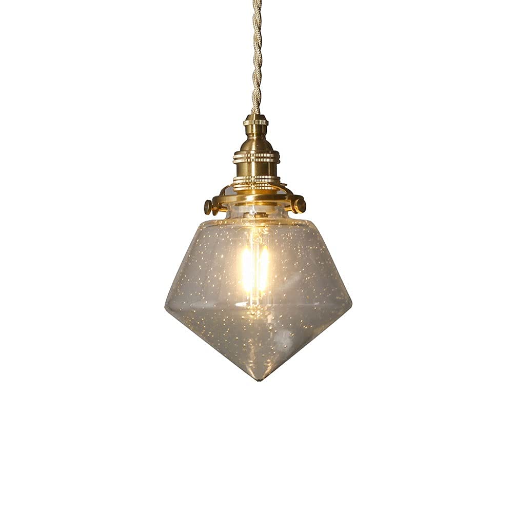 Lámpara de araña de cristal soplado mini iluminacion colgante ajustable con soporte de metal