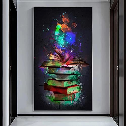 Póster de graffiti abstracto de libros para decoración de salón y dormitorio 2