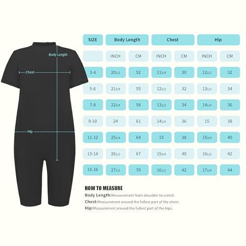 EEOST Adaptive Clothing for Kids Special Needs Autism Sensory Jumpsuit Anti-Strip Romper with Back Zipper Sizes 3-16 Years (Black, 11-12 Years Old)