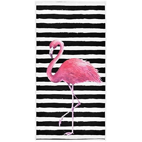 Wamika Pink Flamingo Hand Bath Towel Cover