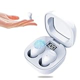 Mudtun Mini Invisible Earbuds, Smallest Sleep Headphones for Side Sleepers Low Profile Micro Tiny Discreet Hidden Earbuds for Work, Wireless Mini IPX5 Waterproof for Small Ear Canals, Deep White