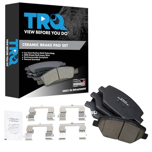 TRQ Front Brake Pads Ceramic Compatible with 2016-2020 Buick Envision 2017-2019 LaCrosse 2018-2020 Regal Sportback Regal TourX 2019-2020 Cadillac XT4 Chevrolet Camaro Equinox GMC Terrain