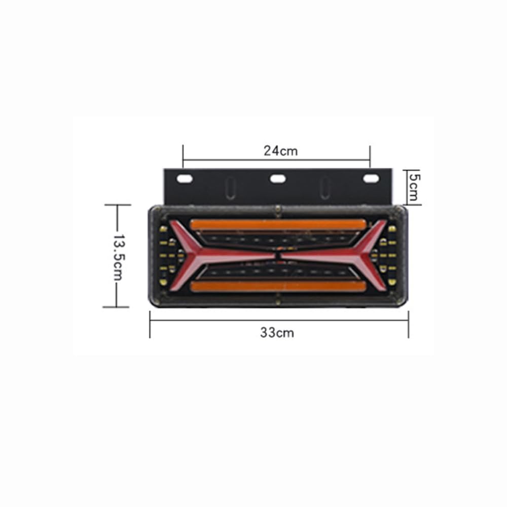 NEWFUN Feux de remorque led，Feux remorque，Feu arriere remorque à 6 fonctions，Droite + gauche，Universel Imperméable à l'eau，Compatible Avec un Grand nombre de Modèles et de Remorques