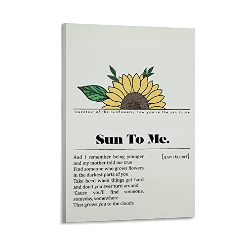 Poster Zach Bryan Sun To Me toile pour transformer un mur vide de bureau ou chambre