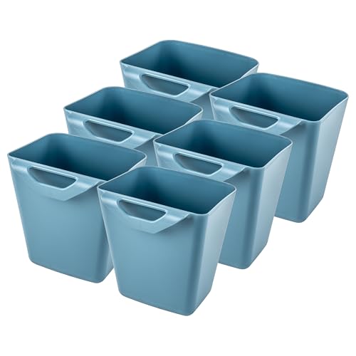SUNNERSTA Lot de 6 récipients de cuisine suspendus en plastique Bleu/gris 12 x 11 x 13 cm 750 ml