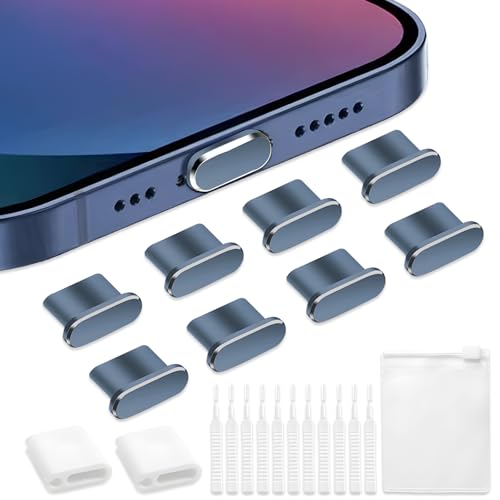 Evita fallos de carga con tapones antipolvo iPhone 16 tapa puerto USB C azul