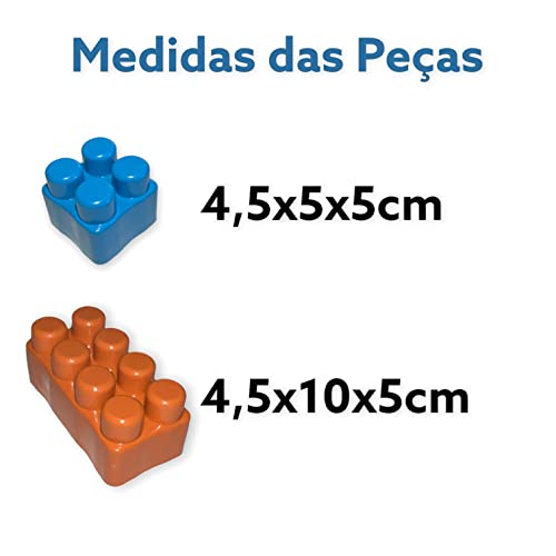 Blocos De Montar Grande Baby 24 Peças Educativo e Didático