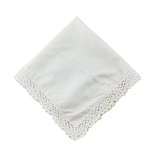 OWM Handkerchief Bride Wedding Ladies Lace Handkerchief White