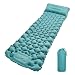 YKDIRECT Colchón de Camping con Bomba de Pie Incorporada, Extra Grueso, Ultra Ligero y Diseño Compacto Colchón Hinchable para Viajes, Mochileros, Senderismo y Tiendas de Campaña. (Blue)
