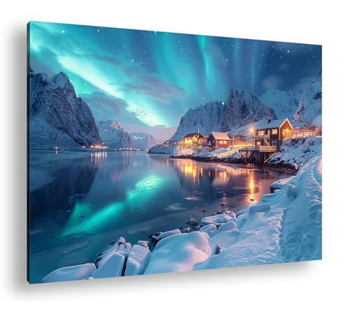 Fjord paisible et enneigé en tableau pour une ambiance zen