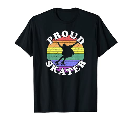 Retro LGBT Proud Skater SkateBoard Camiseta