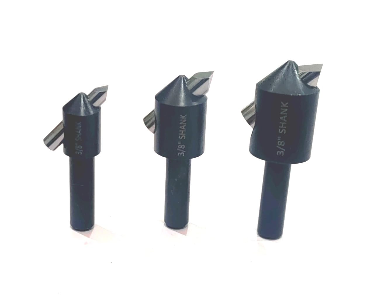 Buyohlic Set of 3 Pcs Fly Cutters 3/8" Shank + HSS Tool Bit for Metal Facing on Milling & Lathe Machine