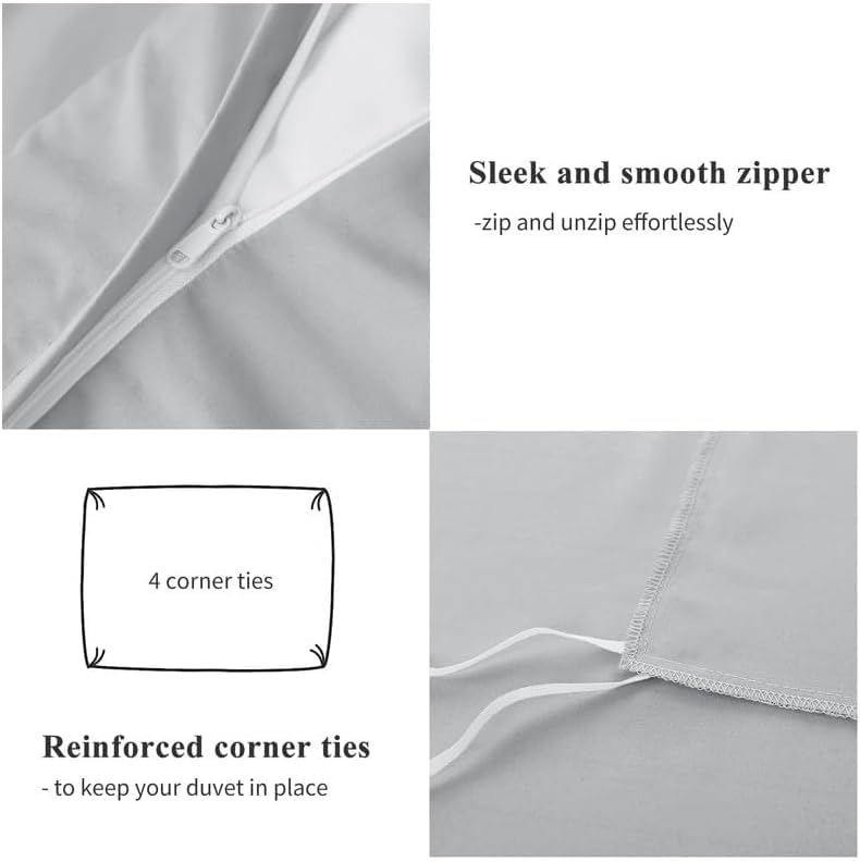 Housse de couette fermeture éclair 240x260 en microfibre imprimée - 4