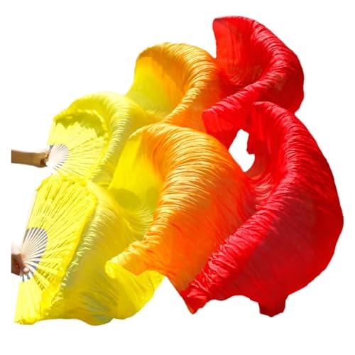 Abanico de seda degradadas para danza del vientre multicolor S-XXL 5