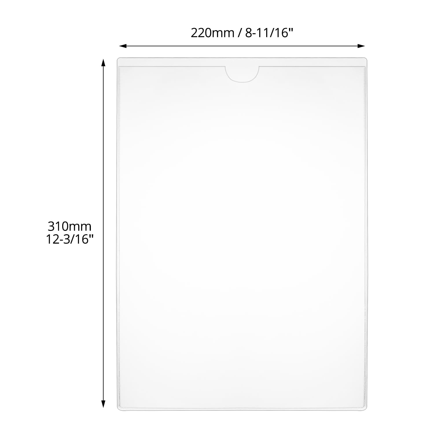 QWORK® 20 Pièces Pochettes Autocollantes, A4 Verticale, Porte-Documents Porte-Brochure en PVC Transparentes