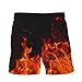 Mens Swim Trunks with Quick Dry Swim Shorts Swimming Trunks Bathing Suit Boardshorts Classic Flame 3D Printed Hawaii Short 27 Orange