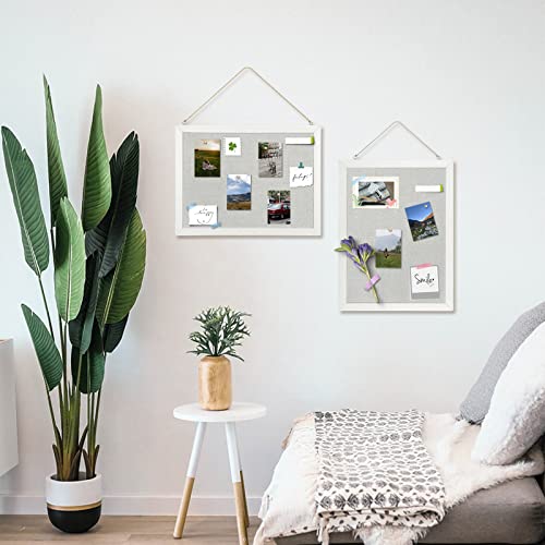 Dollar Boss Bulletin Boards With Linen 2-Pack 16''X 12'' Cork Board For Walls Wood Framed Bulletin Boards,Small Pin Board For Home Kitchen Office Decorative Hanging 20Pushpin #TOP4