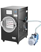 VEVOR Vacuum Freeze Dryer Machine, 8.8-13.2 LBS/Batch Food Freeze Drying Machine with 4-Layer Trays, Vacuum Pump, Adjustable Timer and Temperature Control, for Fruits Vegetables Meat, Black