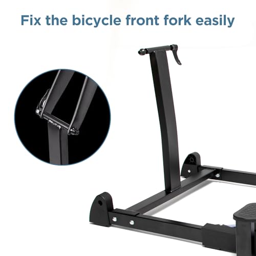 DIYTuning 24\"-29\" Mountain and 700C Road Bike folding Rollers, Aluminum Alloy, Bike Trainer Stand with Front Wheel Quick Release Function，Seven Gears Telescopic - Thumbnail 5