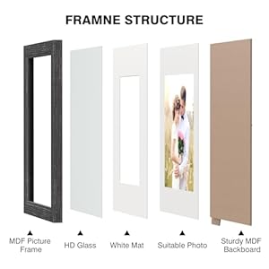 10 pack picture frames collage wall decor gallery wall frame set with mat for wall mounting or tabletop display including two 8×10 four 5×7 four 4×6 family photo frames black gray brown  urban country home decor