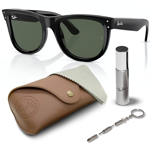 Ray-Ban RBR0502S WAYFARER REVERSE Square Shaped Sunglasses for Men & Women with Official RAYBAN Eyewear Kit