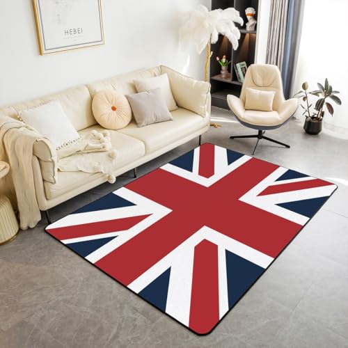 jejeloiu Union Jack Area Rug 3x5 Indoor Floor Mat