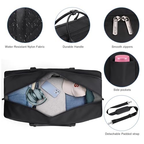 Travel Duffle Bag for Men, Weekender Bag for Women with Toiletry Bags, Carry On Overnight Bags with 17.3 inch Laptop Pouch3