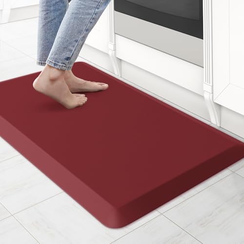Image of 0.8 inch Thick Kitchen Mat Cushioned Anti Fatigue Rug Comfort Floor Mats | Water-Resistant, Non-Slip, Easy to Clean Comfort Floor Mat for Kitchen, Sink & Office, Multiple Colors & Sizes, 17.3 inchx28 inch