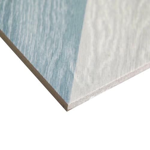 SomerTile FGF7TMBL Taco Blue Ona Melange Porcelain Floor and Wall Tile, 6.5" x 6.5", 20 Piece