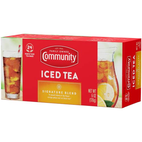 Community Coffee Porch Breeze Signature Iced Tea Bags, Family Size, Box Of 24 Bags (Pack Of 6) #TOP4