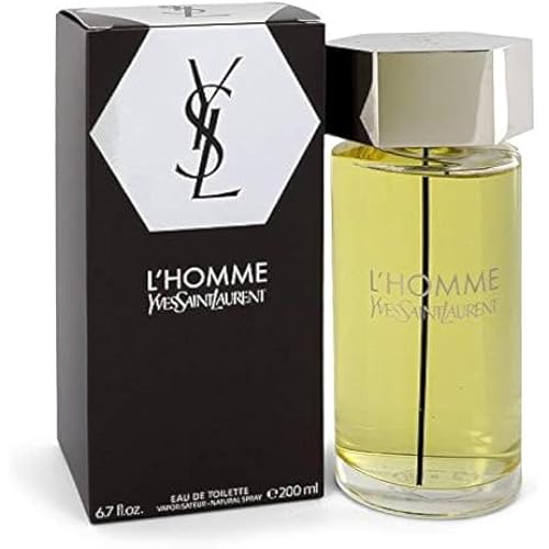 Yves Saint Laurent L'homme Eau de Toilette Spray for Men, 6.7 Ounce, Multicolor