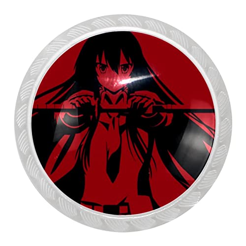 (Paquet De 4) Boutons D'armoire En Verre Cristal Épée De Anime Poignées De Tiroir Avec Vis Pour Bureau À Domicile Placard Cuisine 3x2.1x2 cm