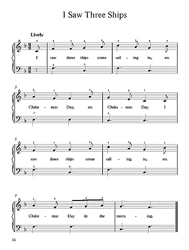 A Treasury of Christmas Songs for Solo Piano: For Beginner & Intermediate Level