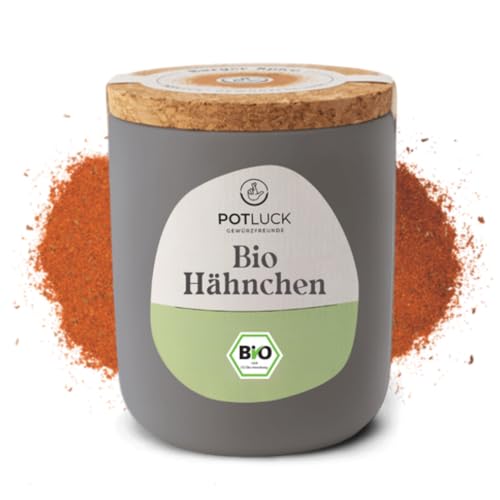 POTLUCK | Bio Hähnchen | Gewürzzubereitung für gebratenes, gegrilltes oder geschmortes Hähnchen oder für Marinaden und Rubs | 65g im Keramiktopf