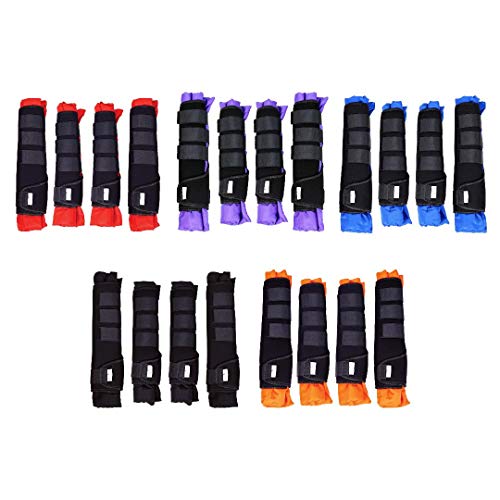 Lift Sports Horse Stable Boots Set of 4 Wraps Rear Front Blue/Black/Red/Purple/Red (Full/Horse, Purple)