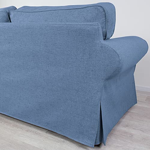 Dagra Bezug für EKTORP 3er-Sofa (ohne Schlaffunktion) (Blue A13) – Bild 5