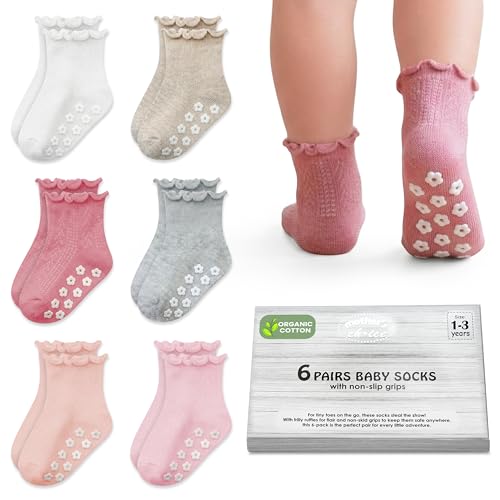 Mother's Choice Adorable Ruffle Socks for Toddler Girls Soft and Comfortable Toddler Socks, Sock for Girls Aged 1 to 3 Years (US, Age, 1 Year, 3 Years, Rainbow)