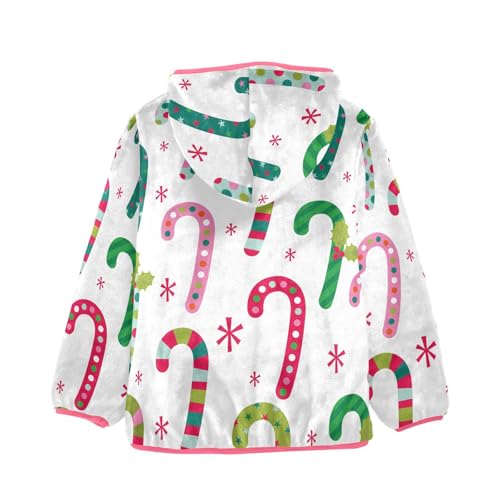 OTVEE Colorful Christmas Candy Kids Hoodie Jacket Fall Spring Full Zip Warm Outwear Coat2