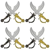 Flyekist 8 Pcs Pirate Swords for Kids,Plastic Pirate Sword Set for Party Favors,Theme Birthday Party, School Stage Activity, Christmas Halloween Cosplay Costume Dress-Up Props.