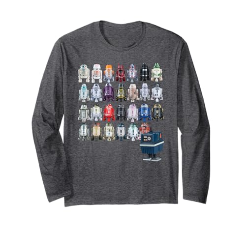 T-shirt Star Wars Droids R2-D2 et Gonk à manches longues pour fan de science-fiction
