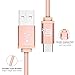 USB Type C Cable, LAX Gadgets 3 Ft (1M) Braided Cord with Reversible Connector for Google Pixel, Pixel XL, Apple MacBook, ChromeBook Pixel, Nexus 6P / 5X, LG G5, HTC 10 USB-C (3 Feet: Rose Gold)