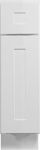 Miniatura 4 de Brookings Shaker Unassembled Base Kitchen Cabinet B9, 9 W x 24 D x 34.5 H, Brown, Solid Wood, Design House, 561316